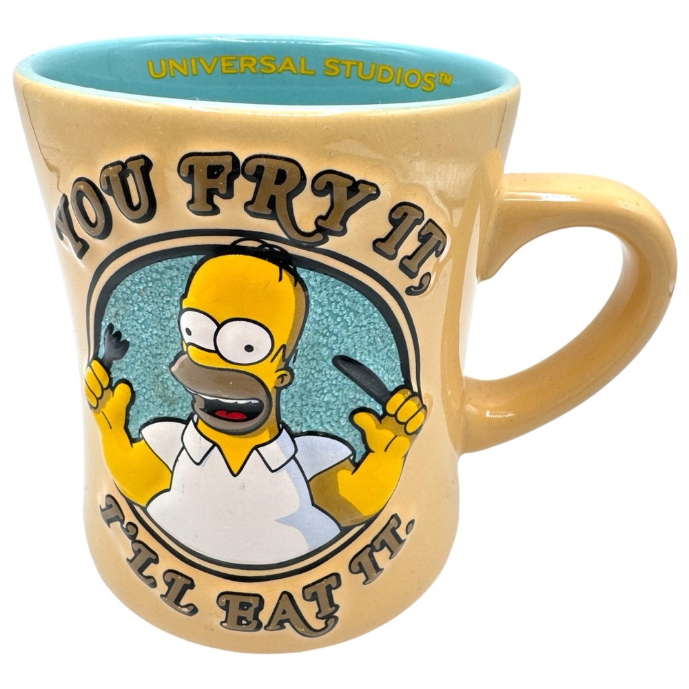 Homer Simpson 3D Coffee Tea Mug The Simpsons Universal Studios 2008
